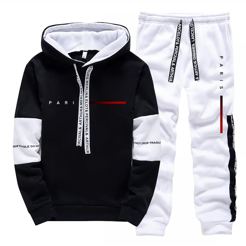 Paris Fashion Men - Paris Fashion Hoodie Streetwear Men's Set