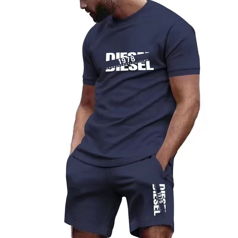 Quality Men'S Fashion - 2026 new summer men's T-shirt+shorts set