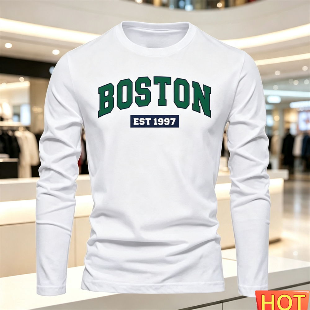 Men Fashion Upper - Autumn Summer Men's long sleeved T-shirt