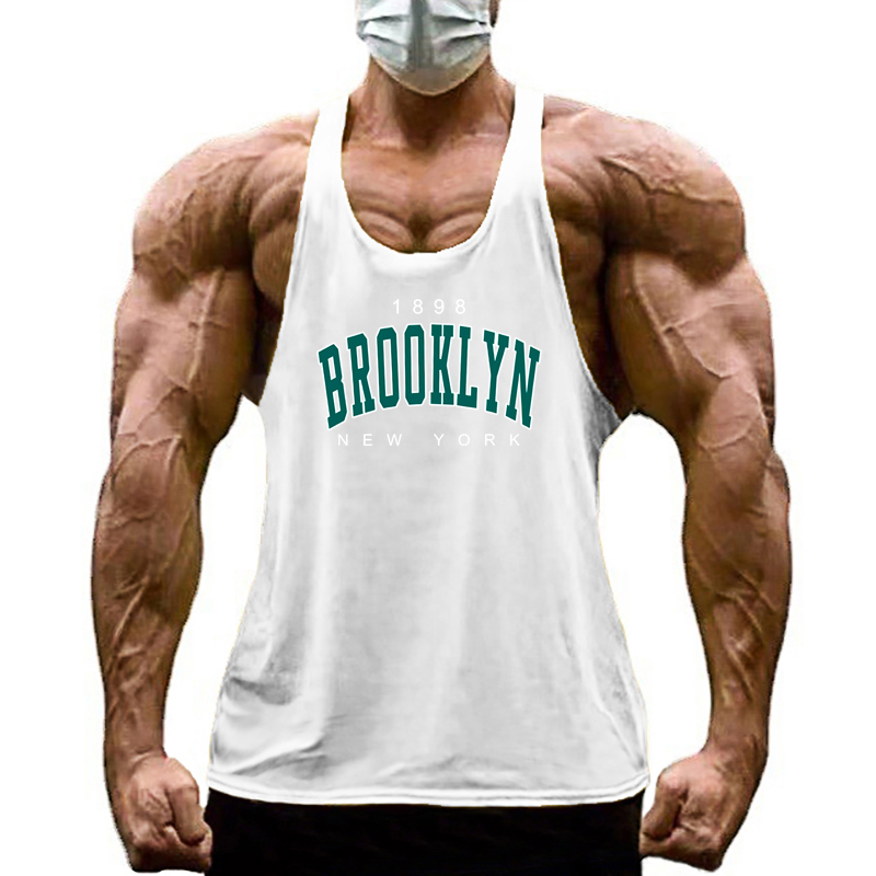 Muscle Tee Workout - 1898 Brooklyn New York Print Sport