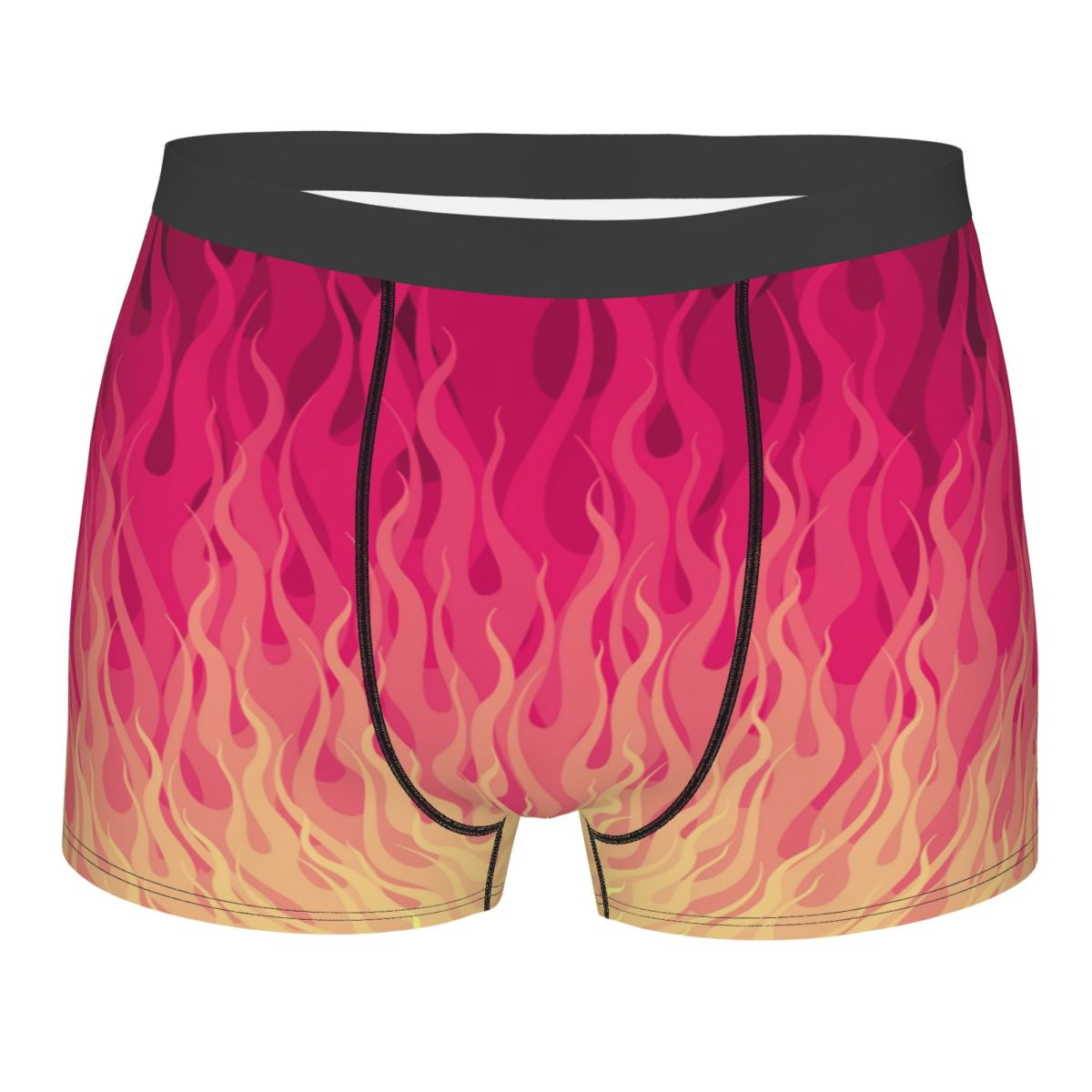 Men'S Fashion Underwear - Custom Pink Burning Flames Fire Pattern