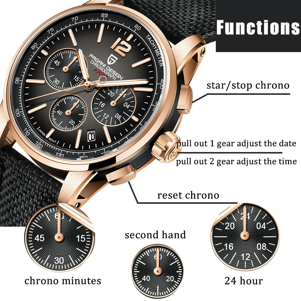 Men'S Fashion Luxury Brands - PAGANI DESIGN New Mens Watch 41mm