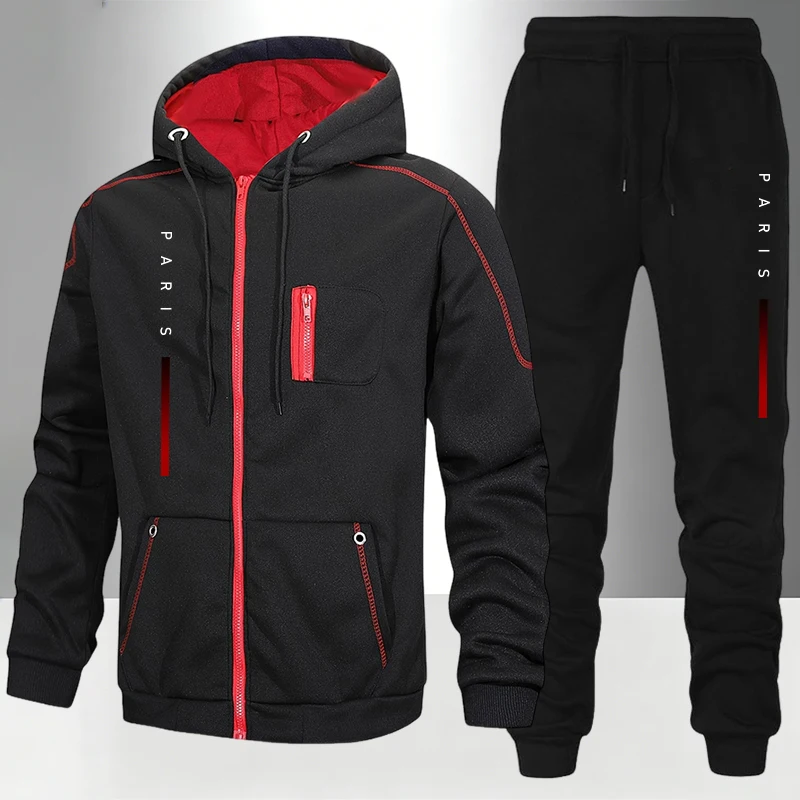 Paris Fashion Men - Men's Set/Coat/Pants Paris Fashion Zipper Coat