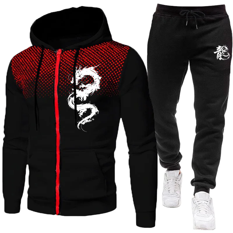 Paris Fashion Men - Men's Paris Dragon Pattern Fashion Print