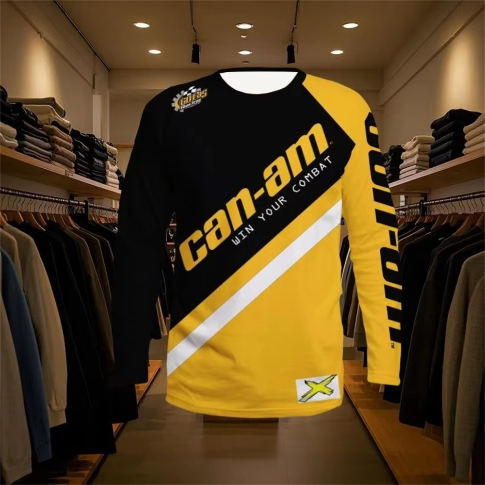 Men Fashion Upper - Motorcycle Racing Long Sleeve Round Neck
