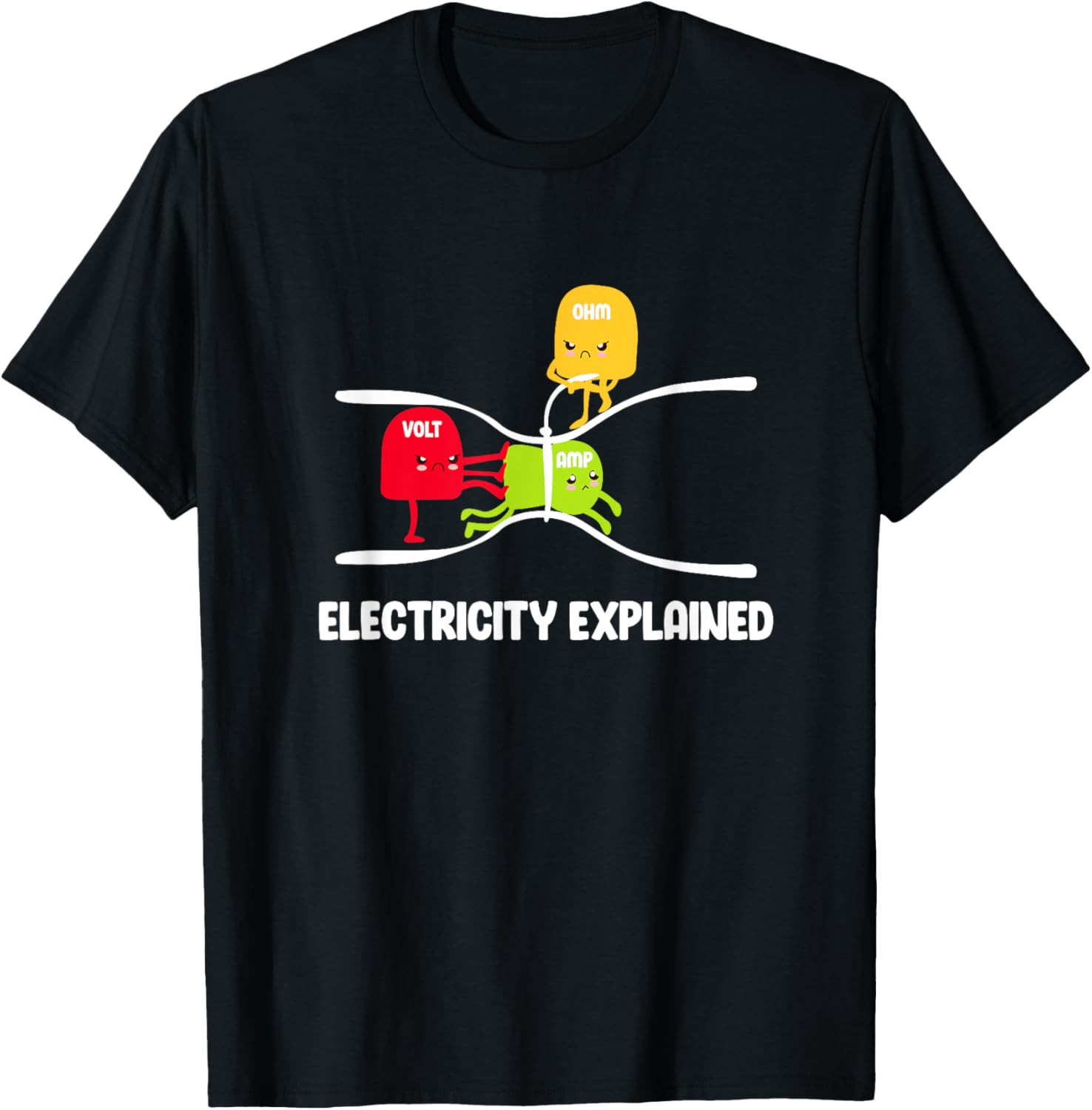 Men'S Fashion Explained - Electricity Explained Volt Ohm Amp Funny