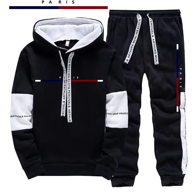 Paris Fashion Men - Paris Fashion Printed Men's Set/Hoodie/Pants Fall