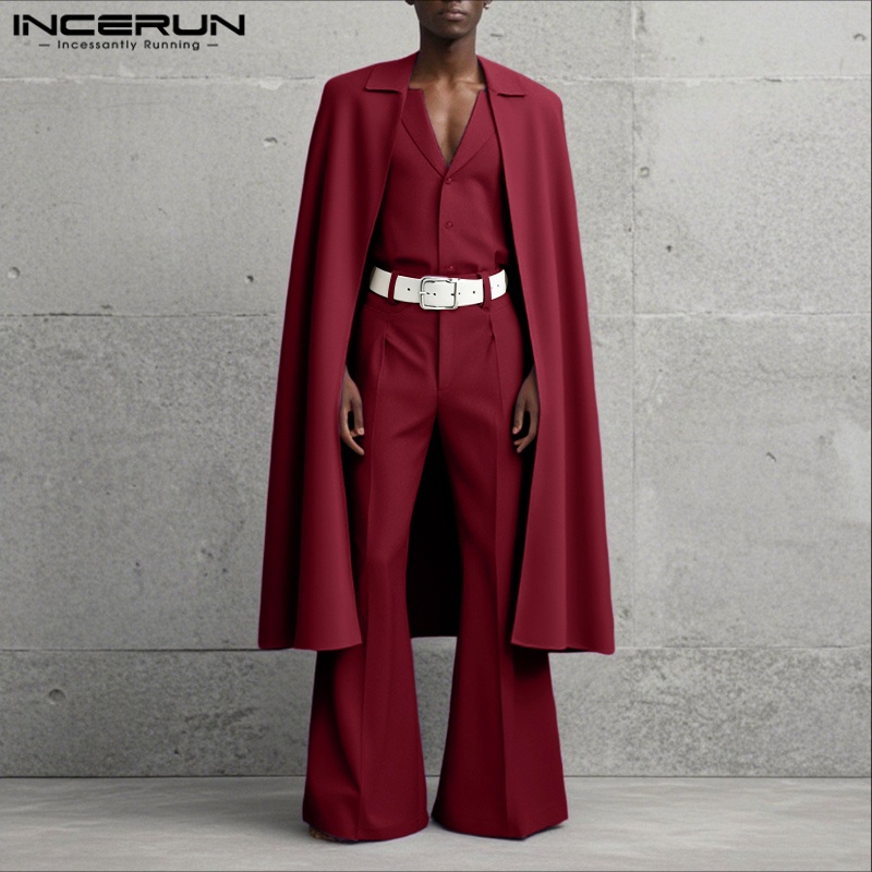 INCERUN Men Sets Solid Color L - Men'S Fashion Color review and price
