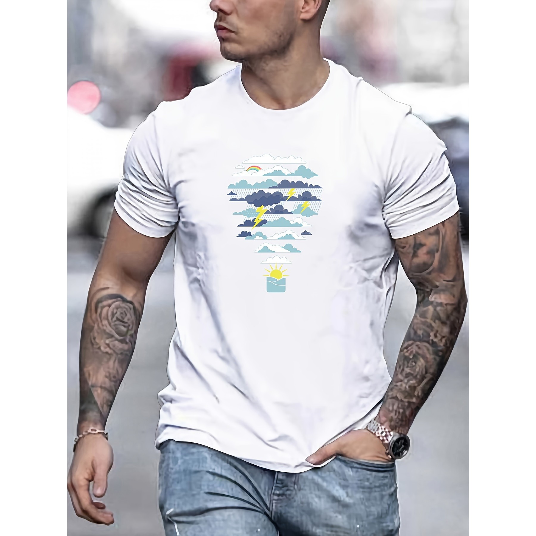 Hot Air Balloon Weather Print  - Men'S Fashion For Hot Weather review and price