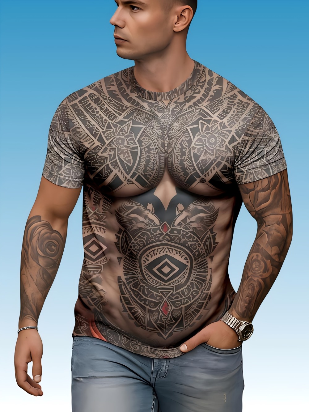 Role-playing Fake Muscle 3D Pr - Muscle Tee Workout review and price
