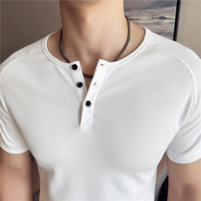 Men's Slim Fit Henley T-Shirt  - Muscle Tee Workout review and price