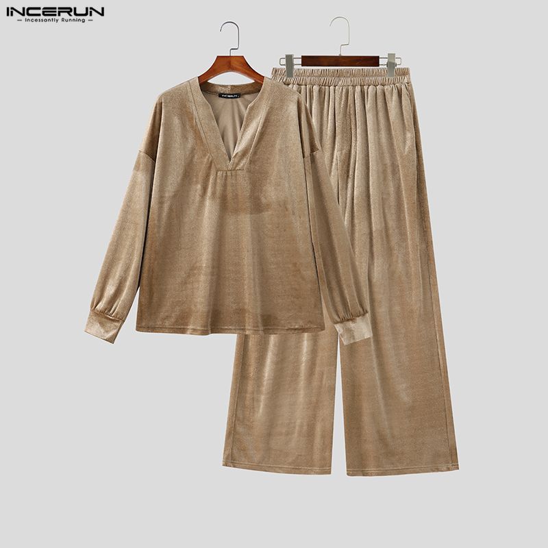INCERUN Men's Sets Solid Color - Men'S Fashion Color review and price