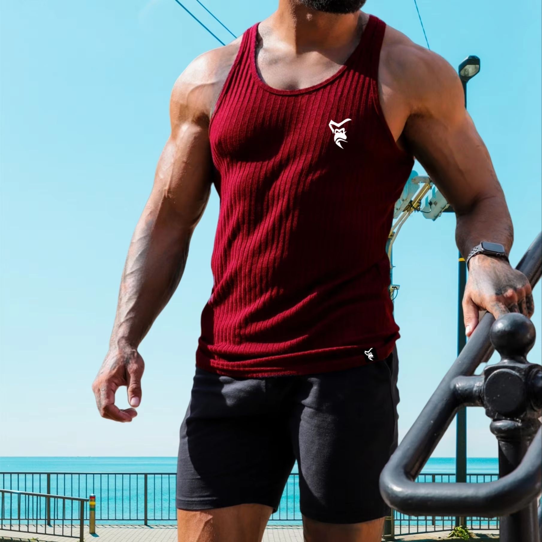 NEW Men's Quick Dry Running Ta - Muscle Tee Workout review and price