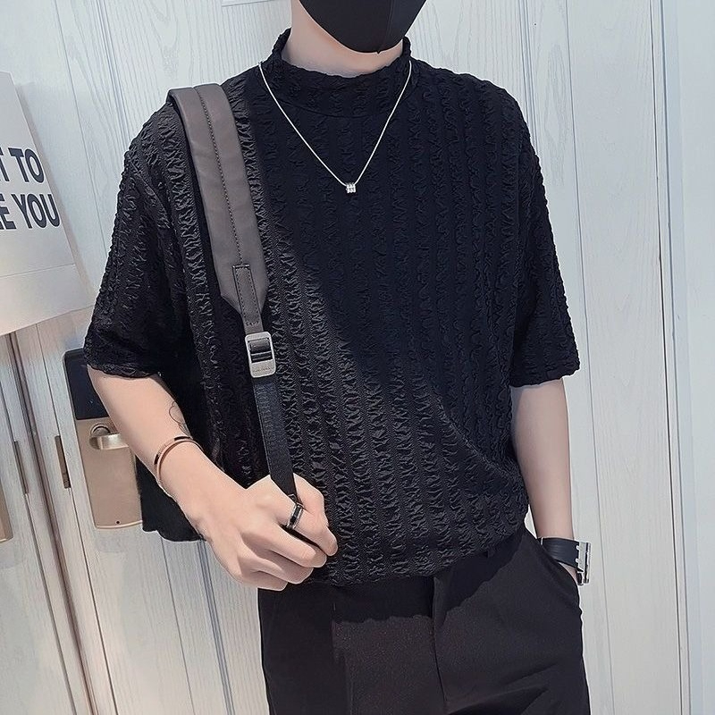 Half High Collar Short Sleeve  - Men'S Fashion For Hot Weather review and price