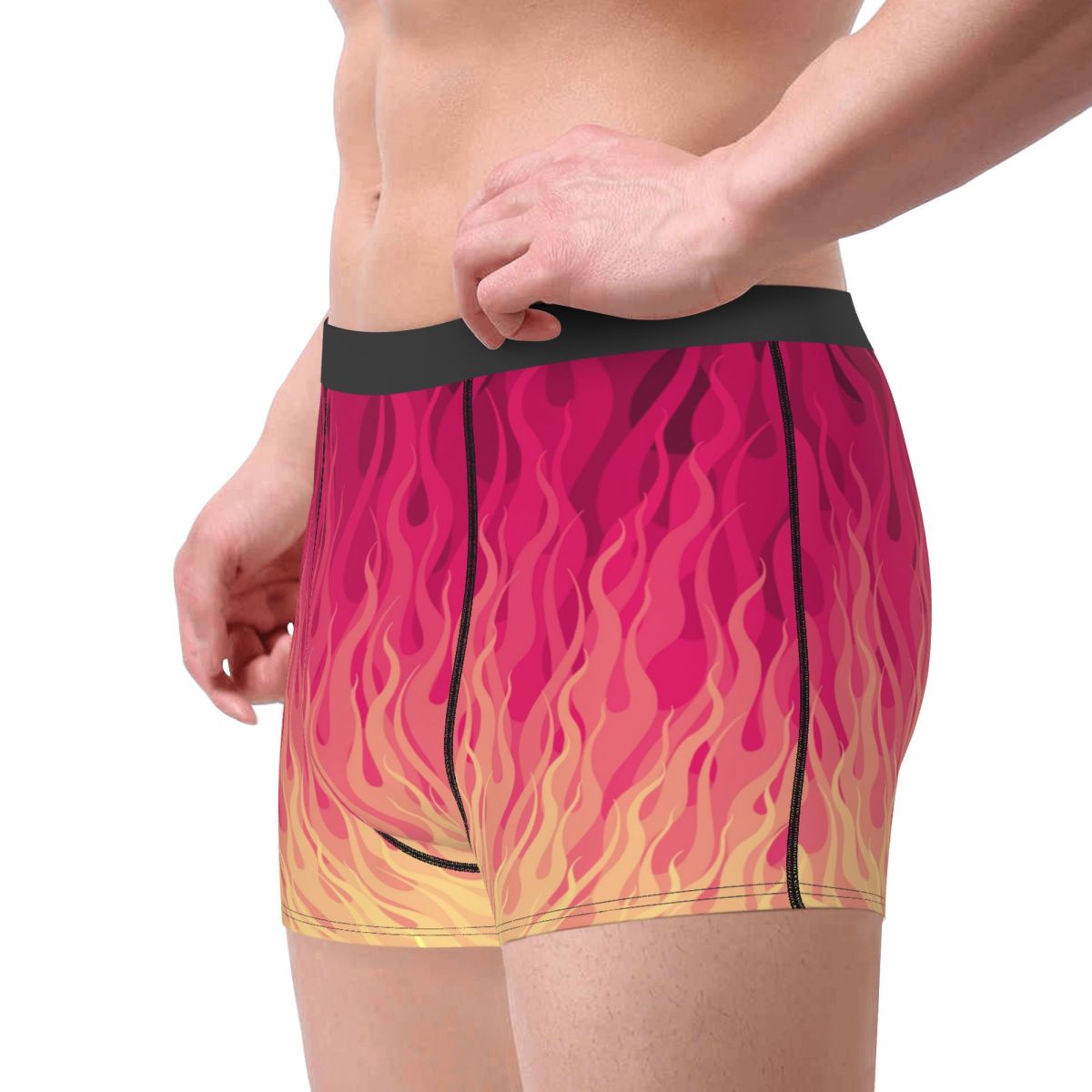 Custom Pink Burning Flames Fir - Men'S Fashion Underwear review and price