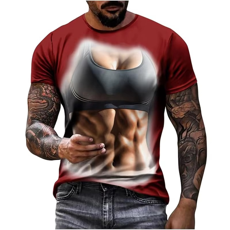 New Funny Muscle Pattern 3D Pr - Muscle Tee Workout review and price