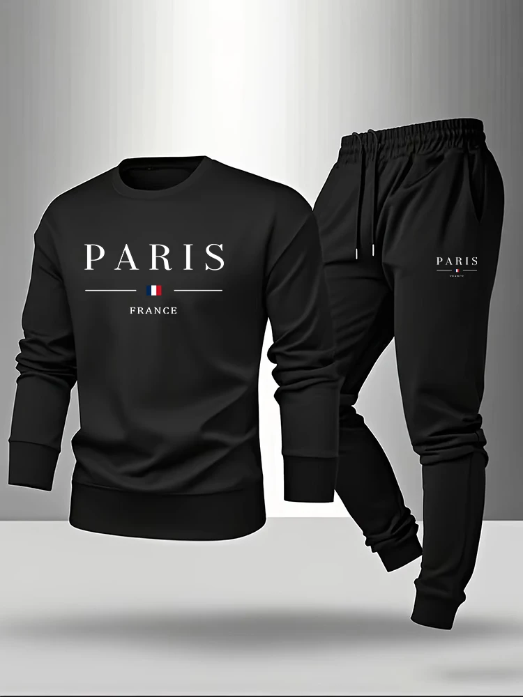 Paris Print Men's Set Pullover - Paris Fashion Men review and price