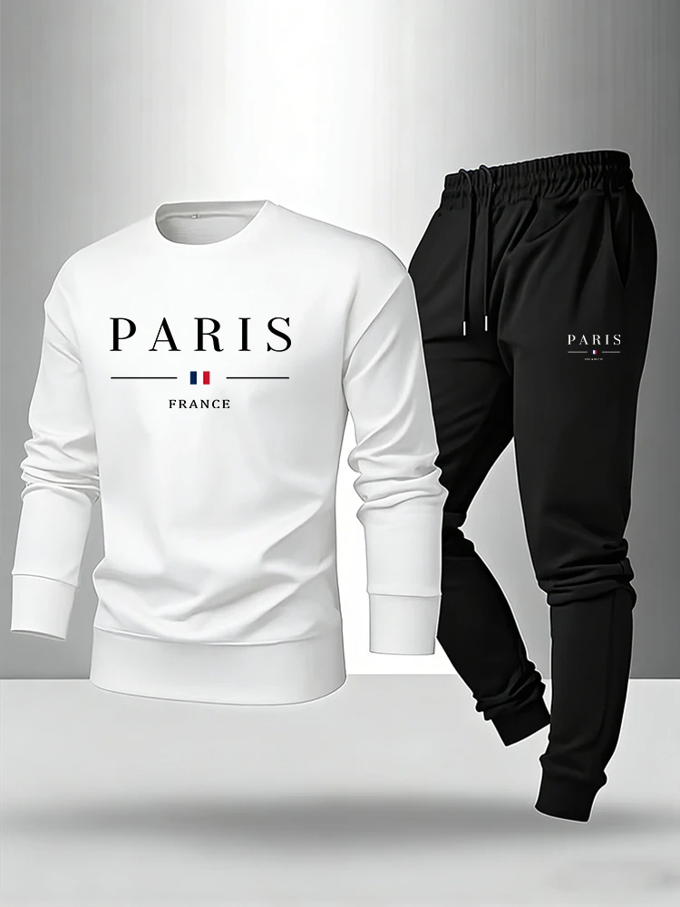 Paris Print Men's Set Pullover - Paris Fashion Men review and price