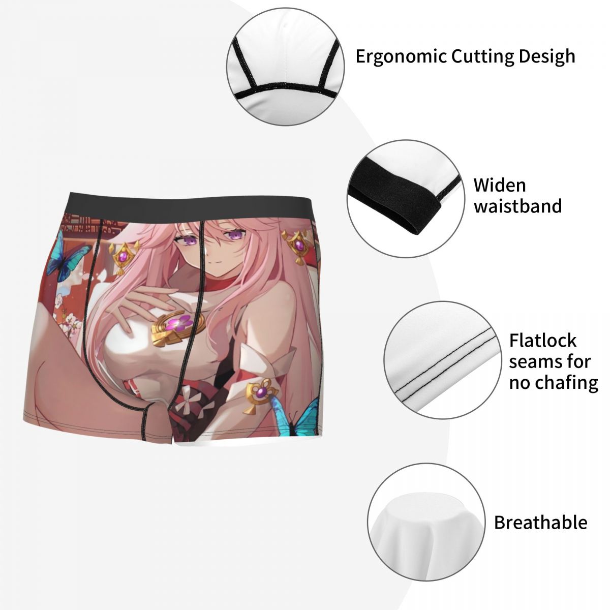 Genshin Impact Yae Miko Boxer  - Men'S Fashion Underwear review and price