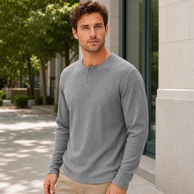 Men's Simple Fashion Long‑Slee - Men'S Fashion Color review and price