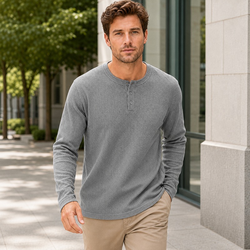 Men's Simple Fashion Long‑Slee - Men'S Fashion Color review and price