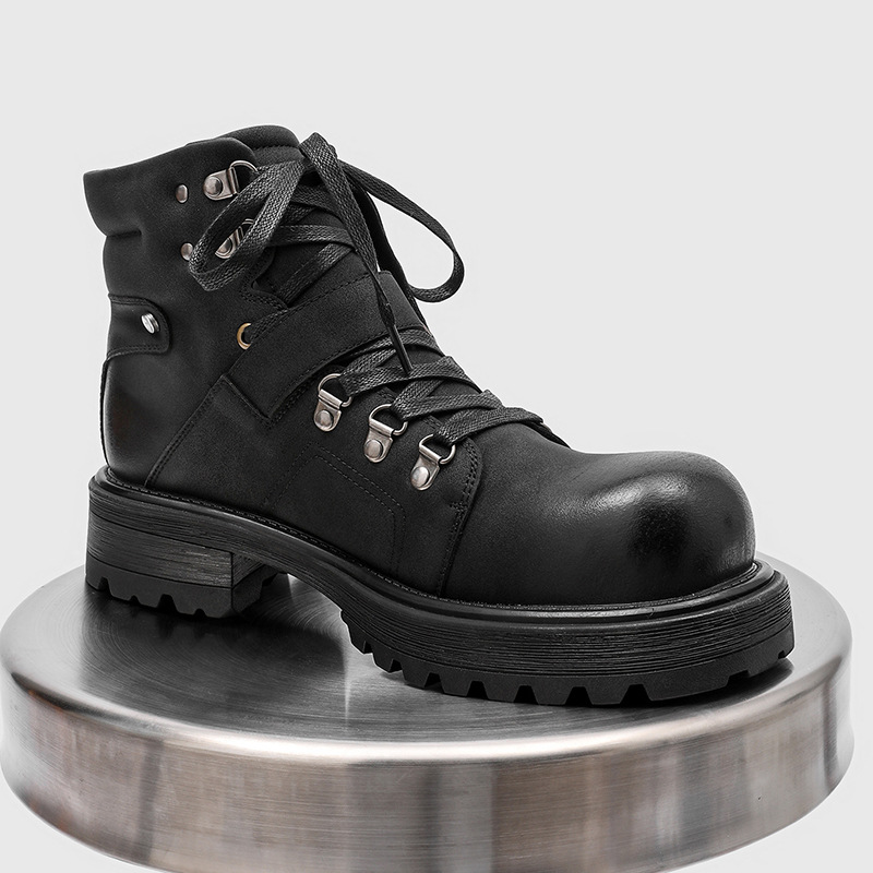 Brand Men Leather Boots Motorc - Men'S Fashion Luxury Brands review and price