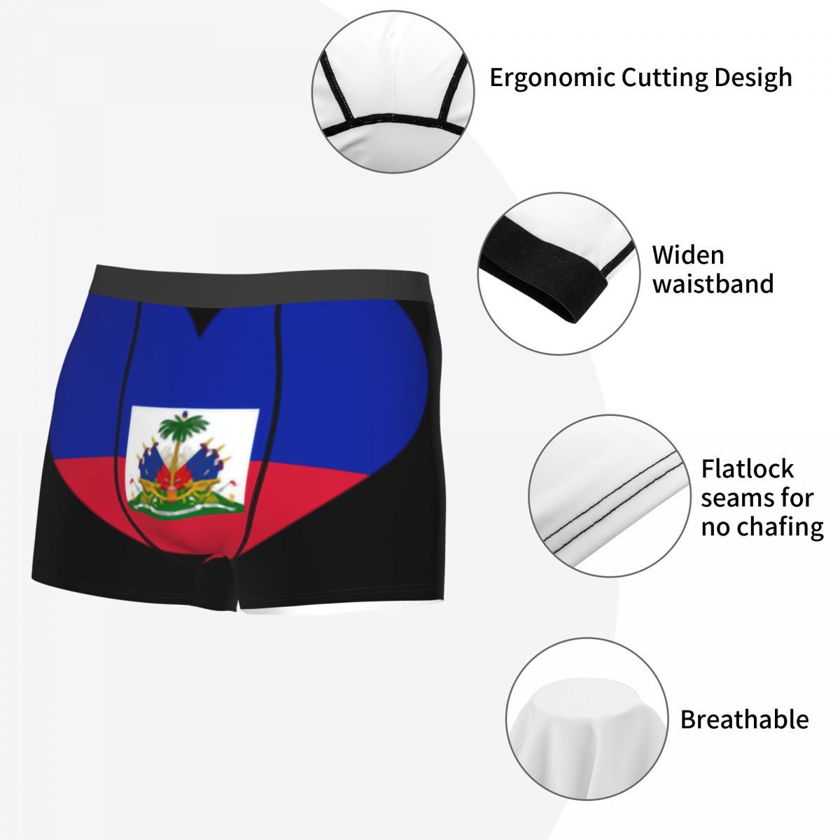 Fashion Flag Of Haiti Boxers S - Men'S Fashion Underwear review and price