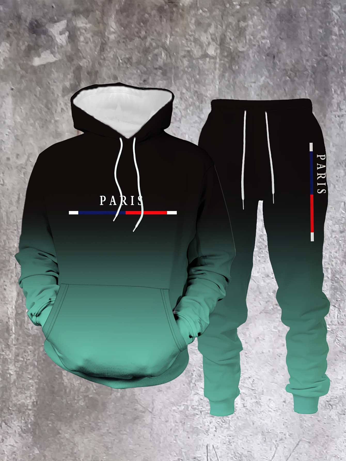 Gradient Color Paris Tracksuit - Paris Fashion Men review and price