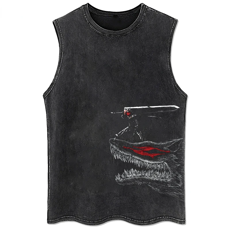 Summer Men's Retro Printed Was - Muscle Tee Workout review and price